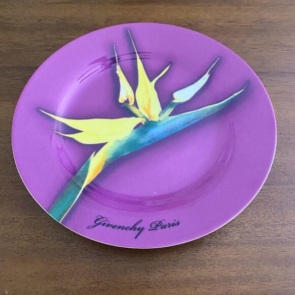 Givenchy Paris Decorative Salad Plate - Bird of Paradise - Picture 1 of 2